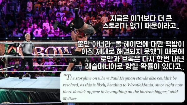 현재 WWE 팬들 뒷목잡는 상황